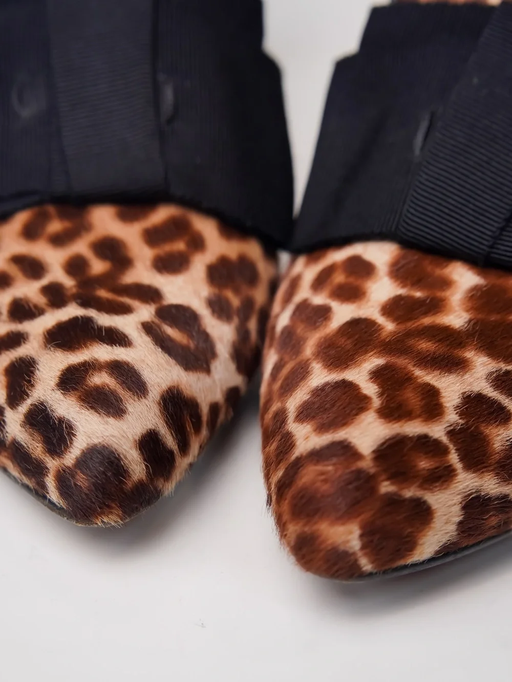 Lanvin Vintage Leopard Pony Hair Bow Pumps Heels 36.5 US 6.5